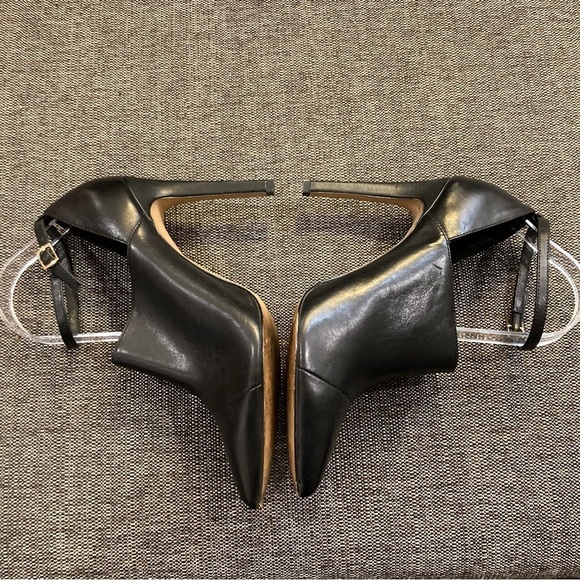 ALDO Sz 9 Pointy Toe Cap  Leather Ankle Strap Shoetie 4” Heels Shoes - Picture 3 of 9